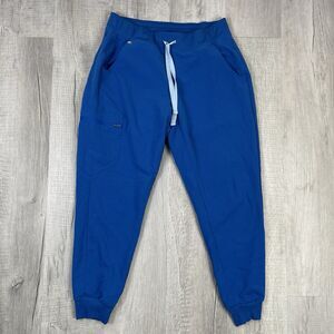 Figs Women's Zamora Ceil Blue Jogger Scrub Pants Size M/Petite Nurse ER I